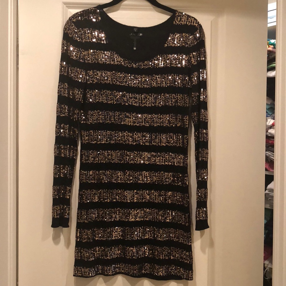 Joe’s Jeans Black/Gold Long Sleeve Mini Dress